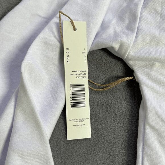 Rae Dunn Best Mom Ever Berkeley Hoodie L White Lounge Sleep Sweatshirt Pullover - Picture 11 of 11